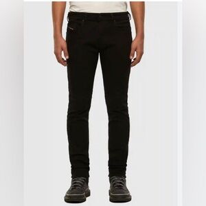 NWT Diesel Men's Jet Black Slim Jeans